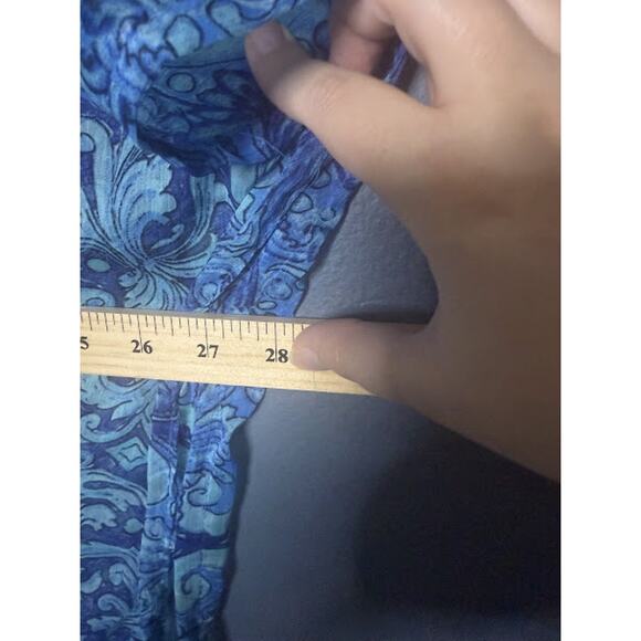 Giacomo Cirque Swimsuit Coverup Women's One Size Blue Ombre Paisley Sheer Cute - Picture 6 of 7